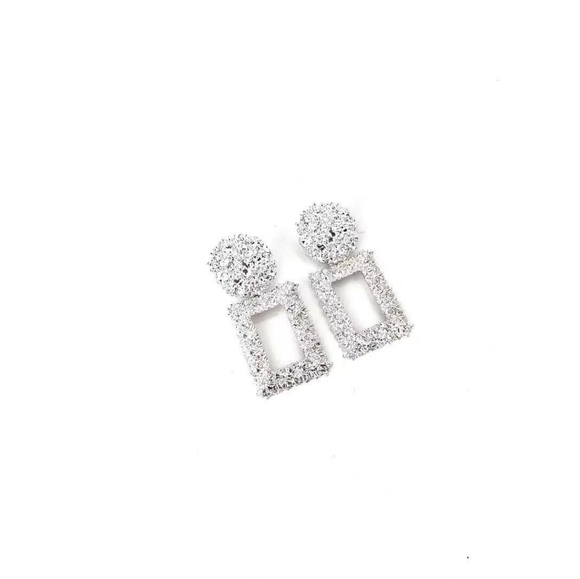 Brand New Silver Square Earrings - Picture 4 of 4